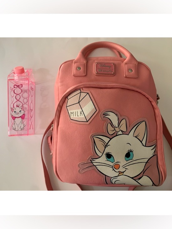 Loungefly Handbags - Loungefly Aristocats Marie Backpack & Milk Carton Bottle Set